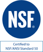 Certified to NSF/ANSI Standard 50